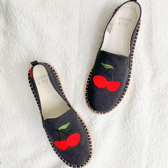 crown & ivy Shoes - Crown & Ivy Skylar Cherry Espadrilles